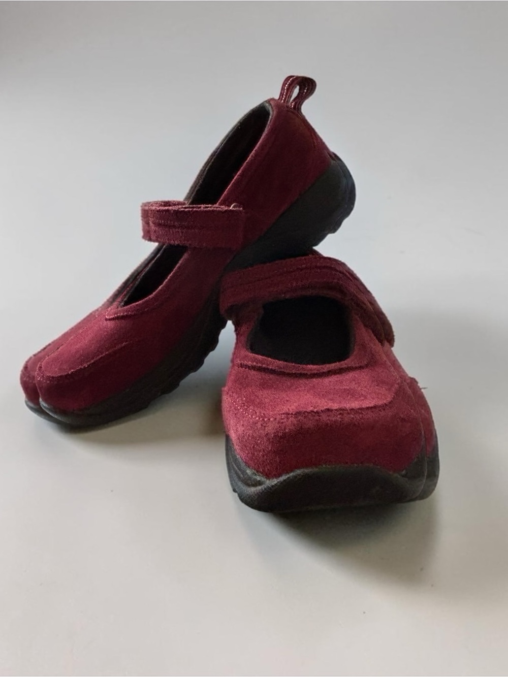 Lands’ End Burgundy Suede Mary Jane Walking Shoes Women’s 7 - Picture 11 of 12